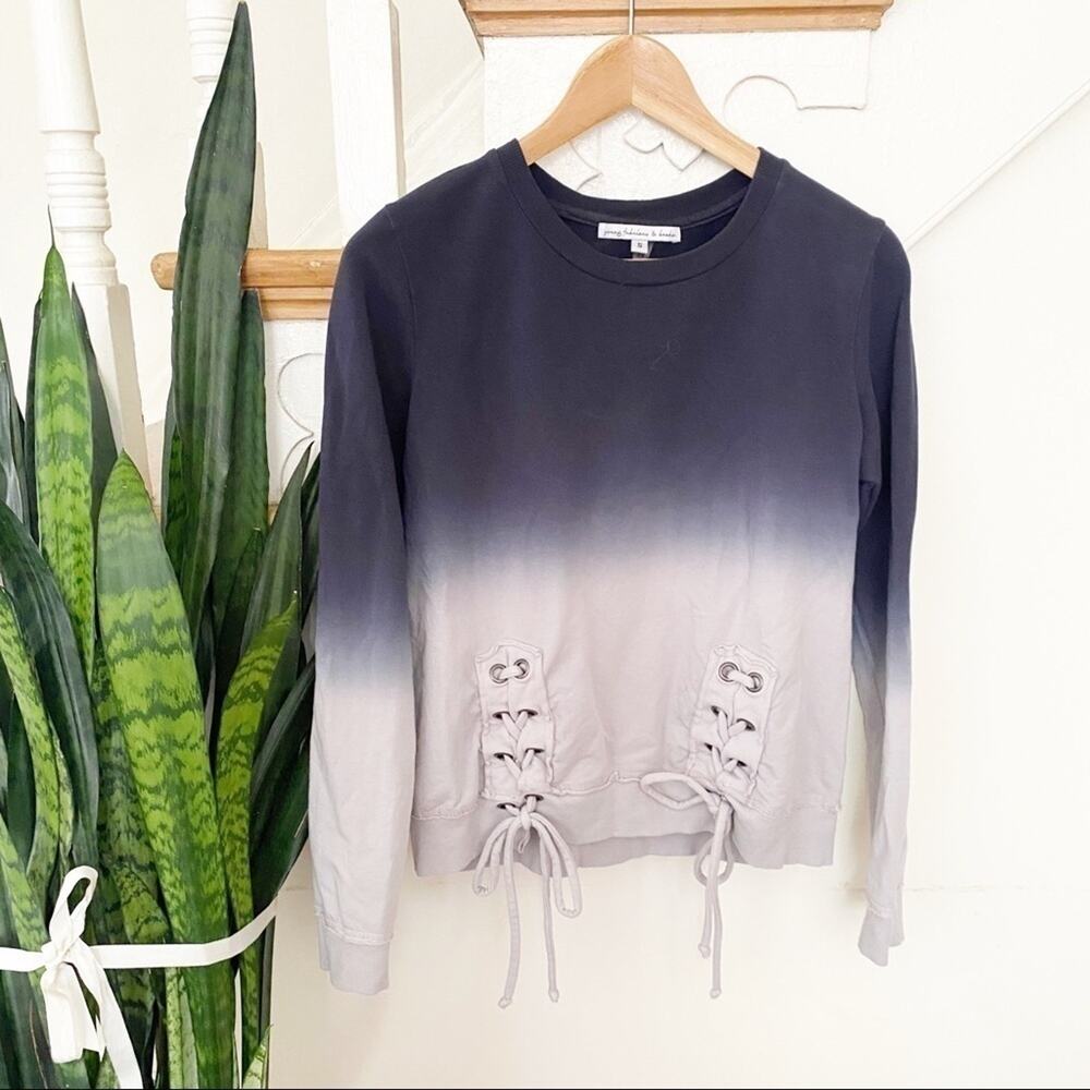 Young Fabulous & Broke navy lavender ombre top S